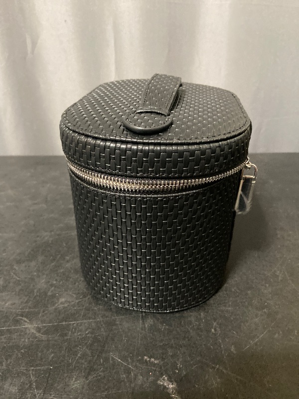 Photo 1 of Makeup Bag Travel Makeup Bag with Compartments and Handle Portable Toiletry Bag for Women- Black