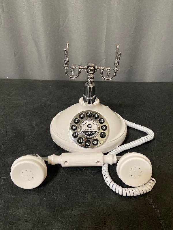 Photo 1 of Audio Guest Book Wedding Phone, Audio Guestbook Phone Vintage Style Audio Message Voicemail for Graduation Retirement Party Birthdays Baby Shower Special Occasions (White)