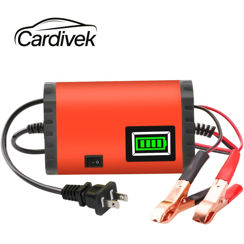 View 1 of 12v battery charger compatible for all 2ah-100ah batteries