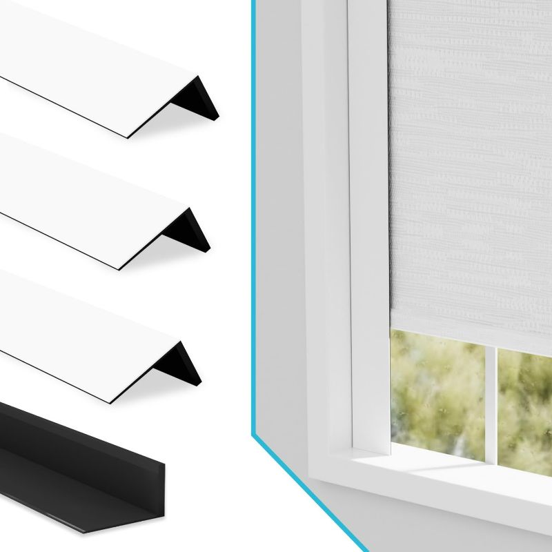 Photo 1 of Light Blocking Strips, Light Blockers for Window Shades and Blinds, Block Light Along The Sides Blackout Side Tracks for Bedroom, White 4 Pcs
