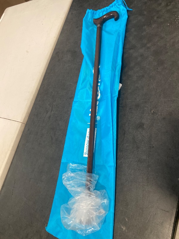 Photo 1 of Walking Cane, Available in Multiple Inches Wooden Cane Support up to 300 Lbs, Suitable for Fancy Wooden Walking Cane for Men and Women with Extreme Demands