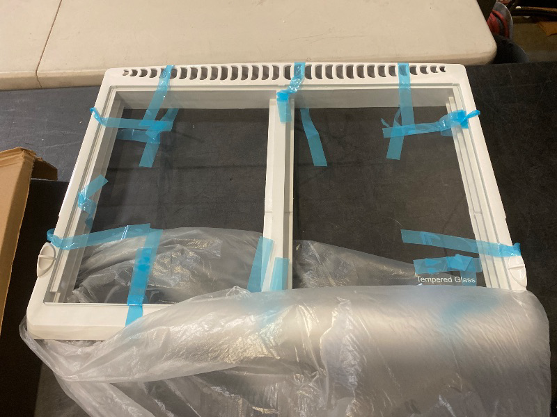 Photo 1 of 240364787 Refrigerator Crisper Drawer Cover Frame with 240350608 Crisper Glass Replacement for Frigidaire kenmore Drawer Replacement,for Frigidaire Glass Shelf Replacement
