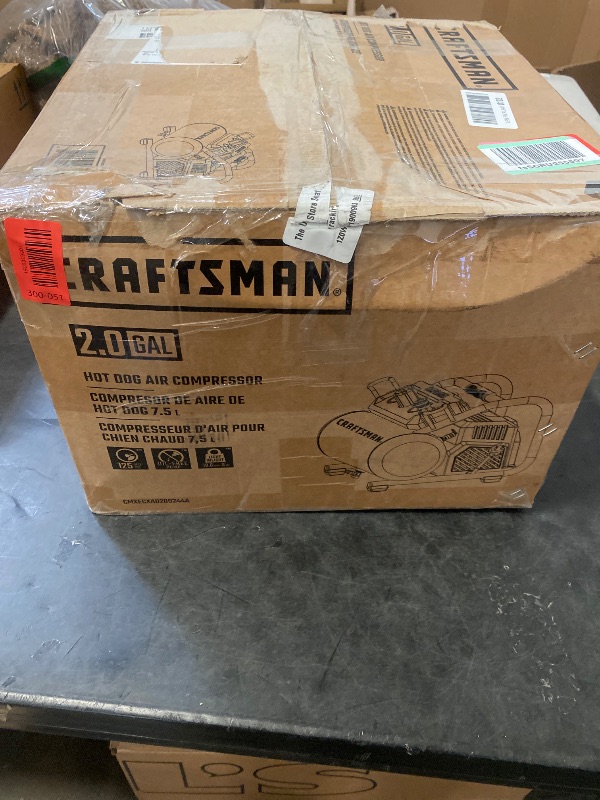 Photo 1 of CRAFTSMAN Air Compressor, 2 Gallon Portable Air Compressor 1/3HP Max 125 PSI Oil-Free Light Weight with 10 PCS Accessory Kit