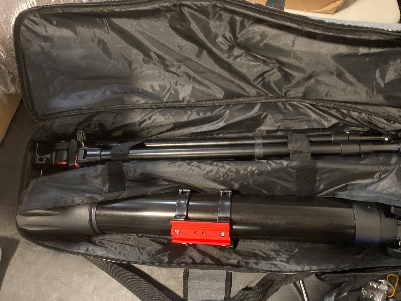 Photo 1 of 90mm Aperture Refractor Telescope for Adults and Beginners, 900mm Focal Length, 36X-450X Magnification with Stainless Steel Tripod, Phone Adapter and Carry Bag
