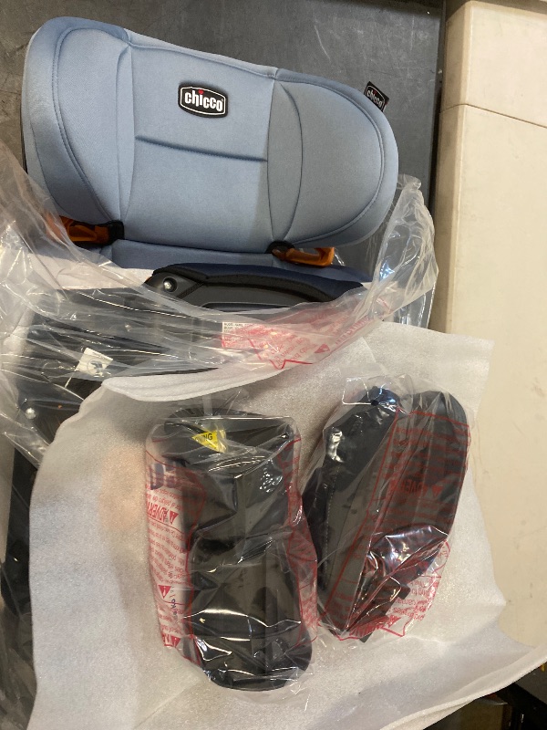 Photo 1 of Chicco KidFit ClearTex Plus 2-in-1 Belt-Positioning Booster Car Seat, Backless and High Back Booster Seat, for Children Aged 4 Years and up and 40-100 lbs., Reef/Navy