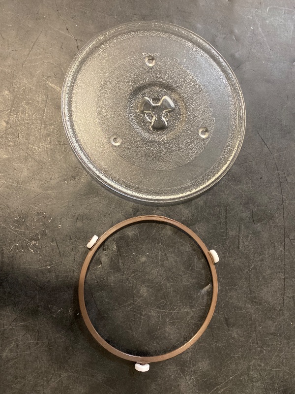 Photo 1 of Gemroom 10.5" Microwave Glass Turntable With Support Ring Compatible With Kenmore Counter Top Microwaves.
