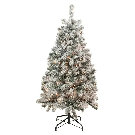 Photo 1 of Northlight 4.5'  Flocked Madison Pine Artificial Christmas Tree,
