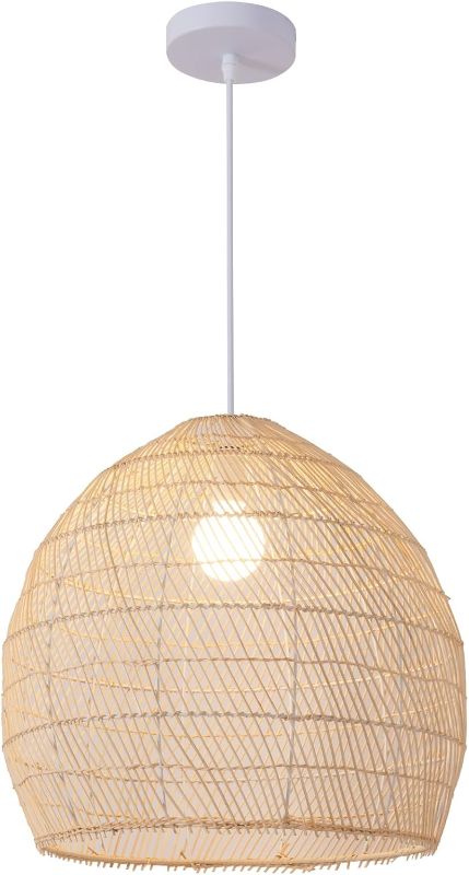 Photo 1 of 13.8" Rattan Pendant Light,Hand Woven Wicker Chandelier
Hand Woven Rattan Chandelier,13.8" Boho Wicker Hanging Light for Kitchen Island Dining Bedroom Living Room Restaurant