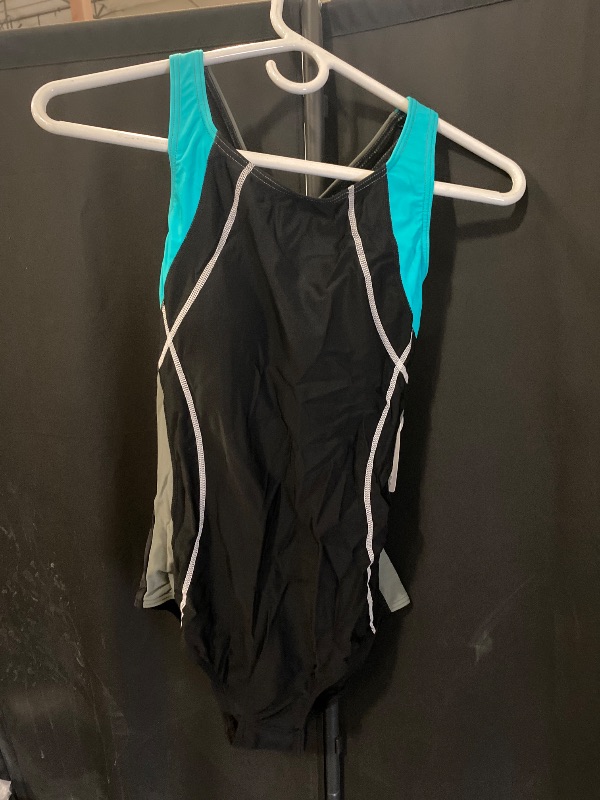 View 2 of size small Color: A-black-aqua/Grey
ATTRACO Womens One Piece Swimsuit Athletic Bathing Suits Training Swimwear
Lap Swimwear, Racerback, Built-in Bra, Chlorine Resistant, Tummy Control, Color Block, Competitive, Modest, Sports