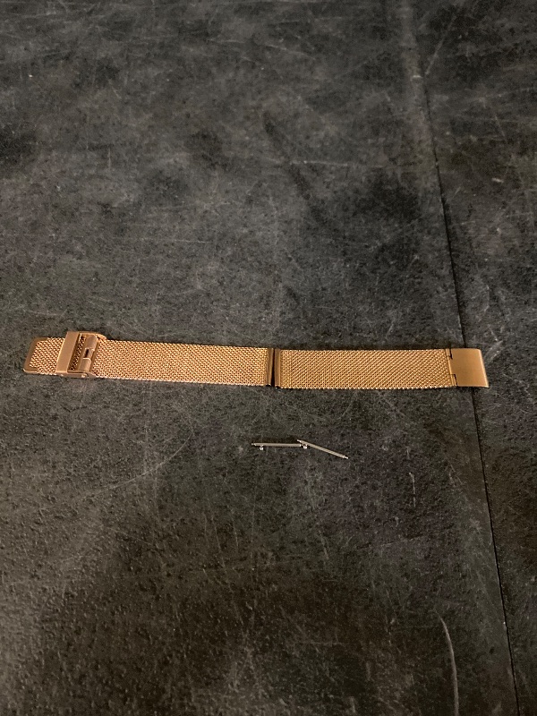 View 2 of 20mm Gold Stainless Steel Mesh Watch Band
Breathable Woven Metal Strap Lightweight Sweatproof Adjustable Wristband Secure Locking Buckle