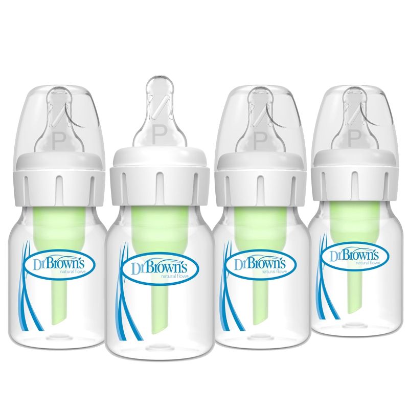 Photo 1 of Dr. Brown's Anti-Colic Options+ Narrow Baby Bottle, 2 oz, 4-Pack
Clinically Proven to Reduce Colic, Pack of 4 Baby Bottles with Preemie Flow Nipples, 0m+, BPA-free