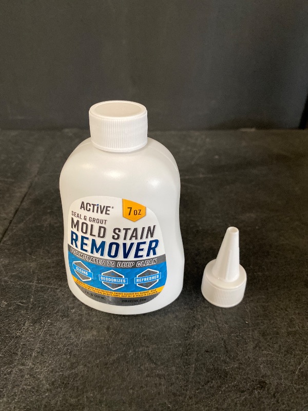 View 2 of ACTIVE Mold Stain Remover Gel Cleaner Heavy Duty Stain Cleaner for Front Loader Washing Machine Seal, Bathroom Grout, Shower, Caulk - Front Load Washer Cleaning Solution - 7 Fl Oz