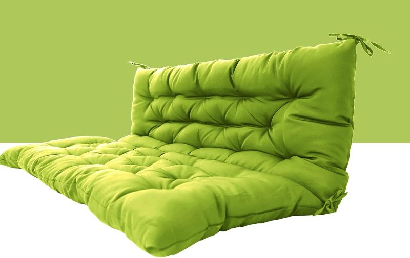 Photo 1 of Porch Swing Cushion Three Seat Waterproof, Grass Green 60in x 80in