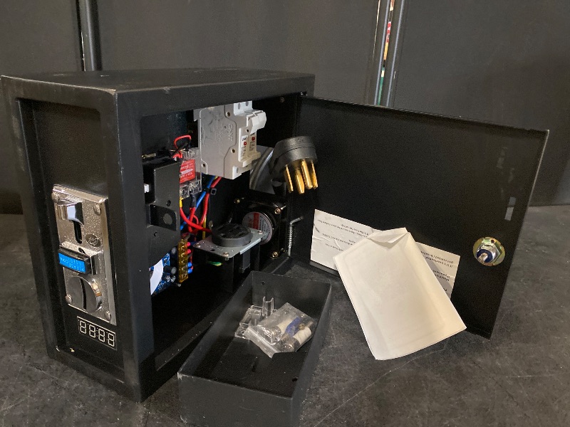 View 2 of Style: 4 Prong 220V
Sintron ST-003 Coin Operated Timer Control Box with NEMA 14-30R Receptacle 4 Prong 110V for US & CA Dryer Power Plug 3 Pole 3 Wire, Use for Vending Machine, Gaming & Washing Machines, Massage Chairs