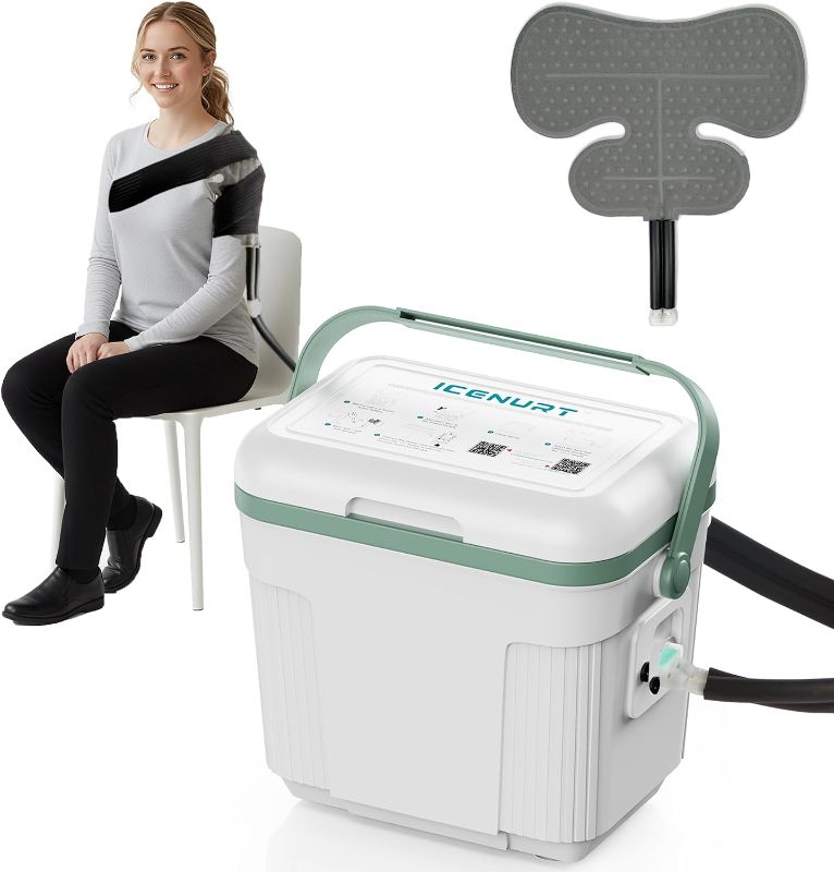 Photo 1 of Set name: Shoulder Pad+Machine
Programmable Timer Cold Therapy Machine for Shoulder w/ Quiet Pump
Ice Machine for Shoulder After Surgery, Shoulder Replacement Recovery System, Cryotherapy Pain Relief w/ Shoulder Pad