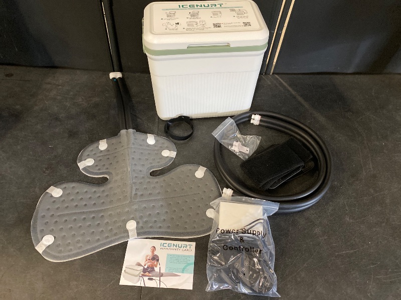View 2 of Set name: Shoulder Pad+Machine
Programmable Timer Cold Therapy Machine for Shoulder w/ Quiet Pump
Ice Machine for Shoulder After Surgery, Shoulder Replacement Recovery System, Cryotherapy Pain Relief w/ Shoulder Pad