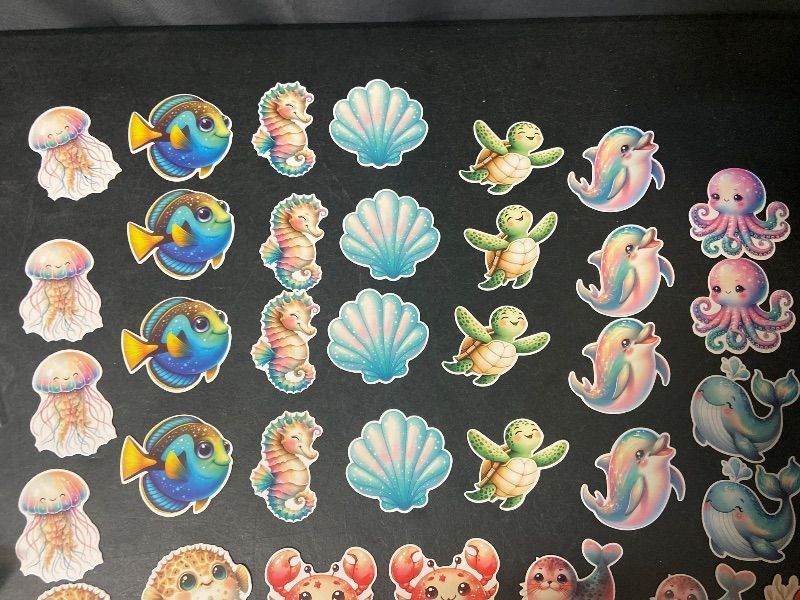 Photo 1 of 48Pcs Ocean Animal Cupcake Toppers for birthday Partys