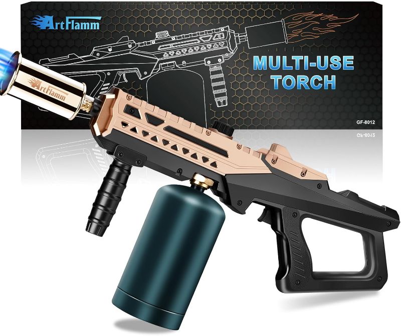 Photo 1 of Flame Thrower Gun - Propane Cooking Torch Grill Lighter - Adjustable Flamethrower - Powerful Torch for BBQ, Campfire, Charcoal Wood, Weed (Tank Not Included)
