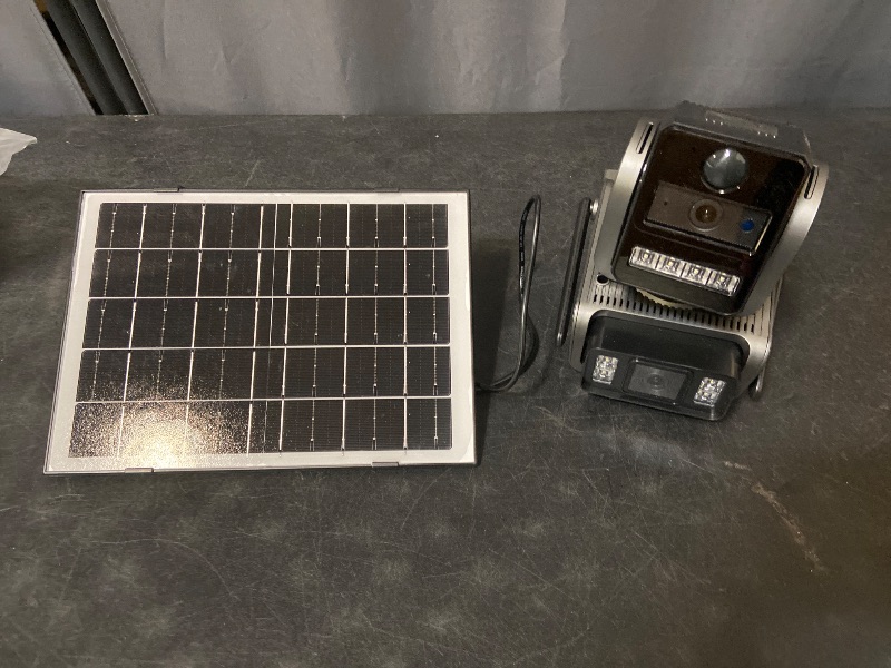 Photo 1 of Dual Lens Solar Camera WIFI Security Outdoor Surveillance Camera Solar Panel