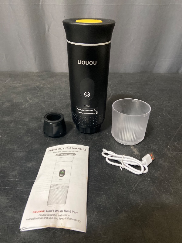Photo 1 of 3-in-1 Portable Coffee Maker for Travel,Self-Heating Espresso Machine with USB-C,LED Display,20 Bar,Compatible with Coffee Grounds&Capsules