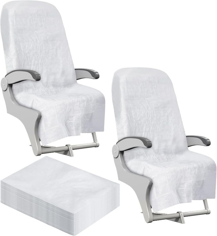 Photo 1 of 100pk 70x30in Disposable seat or bed Covers for Airplane Railways, Train, Bus, Office,Movie Theatre and Taxi,Eco-Friendly/Recyclable/Portable Non-Woven Seat Surface Protective Pad