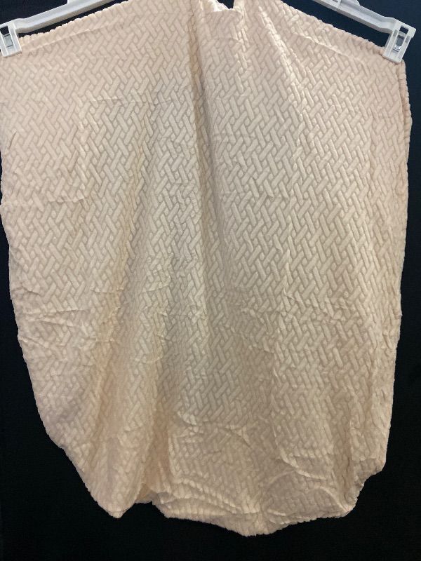 Photo 1 of Size L Base Cushions Geometric Polyester Velvet Stretch Sofa Cover for individual cushions (Peach)