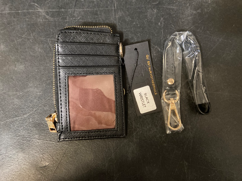 Photo 1 of Lionel Black Saffiano Wristlet Wallet Card Holder