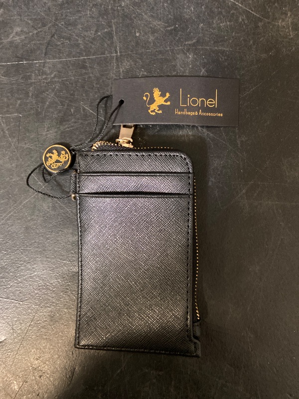 Photo 1 of Lionel Black Saffiano Wristlet Wallet Card Holder