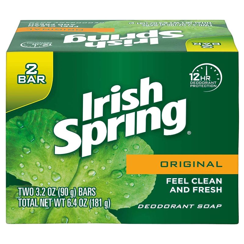 Photo 1 of 2pk Irish Spring Original Deodorant Bar Soap, 3.7 oz bars