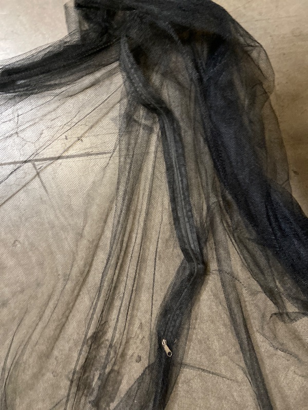 View 2 of Black Mosquito Net for Single to King-Sized Beds – 2 Openings or Fully-Enclosed Bed Canopy – Conical Design for Decoration or Travel – Free Bag & Hanging Kit for Easy Setup
