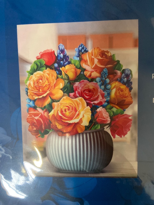 Photo 1 of Freshcut Paper Pop Up Cards, Sorbet Roses, 12 Inch Life Sized Forever Flower Bouquet 3D Popup Greeting Card, Birthday Cards, Thank You Card, Blank Notecard & Envelope