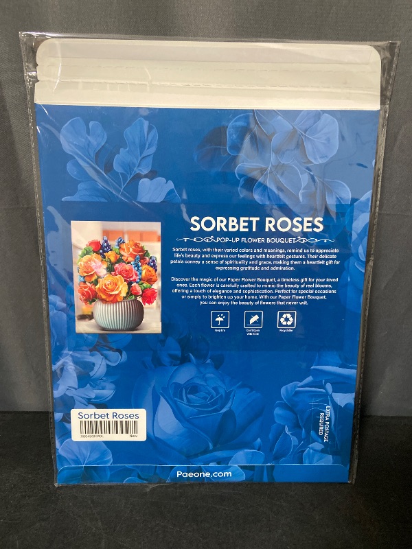 Photo 1 of Freshcut Paper Pop Up Cards, Sorbet Roses, 12 Inch Life Sized Forever Flower Bouquet 3D Popup Greeting Card, Birthday Cards, Thank You Card, Blank Notecard & Envelope