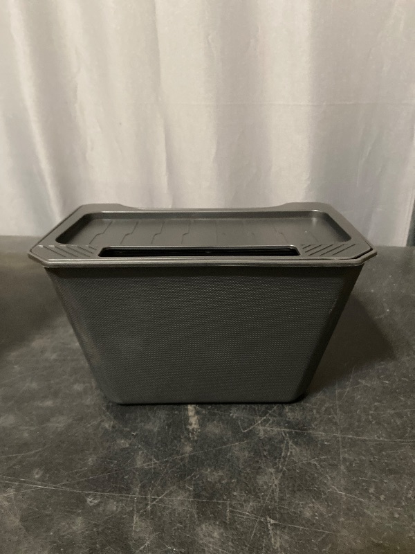 Photo 1 of Backseat Car Organizer and Trash Bin Center Console Storage Box for Cars Suvs and Trucks Vehicle Trash Container and Backseat Storage Holder
