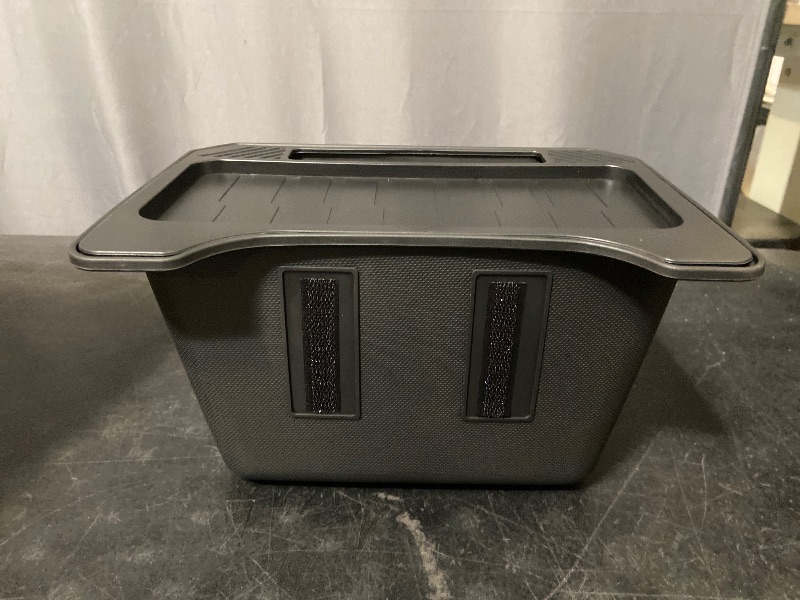Photo 1 of Backseat Car Organizer and Trash Bin Center Console Storage Box for Cars Suvs and Trucks Vehicle Trash Container and Backseat Storage Holder