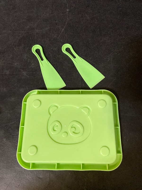 Photo 1 of (8.85X6.88in) Ice Cream Roll Maker Machine Portable Stainless Steel Food Grade Material Summer Yogurts Machine, Green/80 (Color : Green)