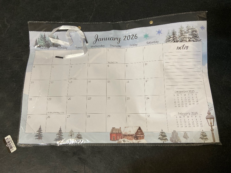 Photo 1 of GuassLee Desk Calendar 2026-2027, Desktop Calendar Monthly Pages 17" x 11.5" Runs from Jan.2026 to Jun. 2027-18 Monthly Hanging Calendar with Corner Protectors for School, Home and Office