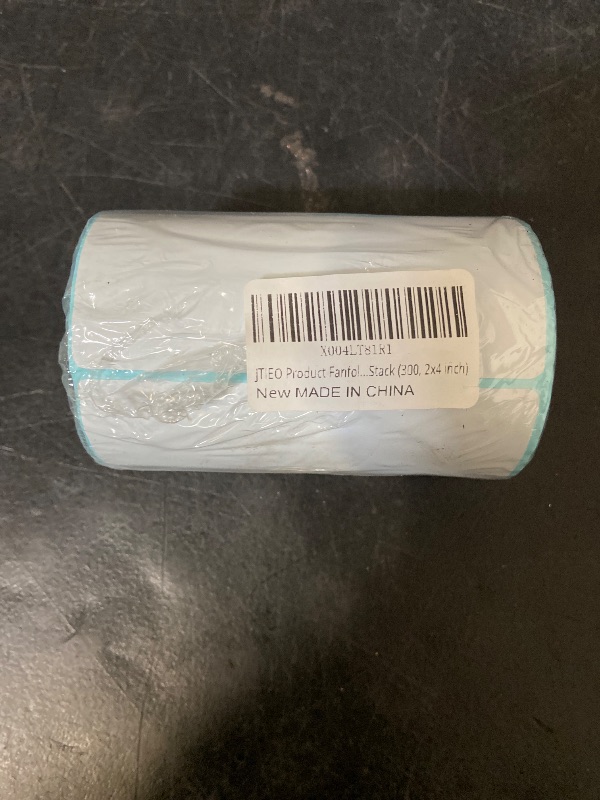 Photo 1 of 4" x 2" Direct Thermal Labels, Permanent Adhesive Barcode Shipping Labels & Compatible with Rollo, Zebra and Other Desktop Printers (1 Roll, 300 Labels)