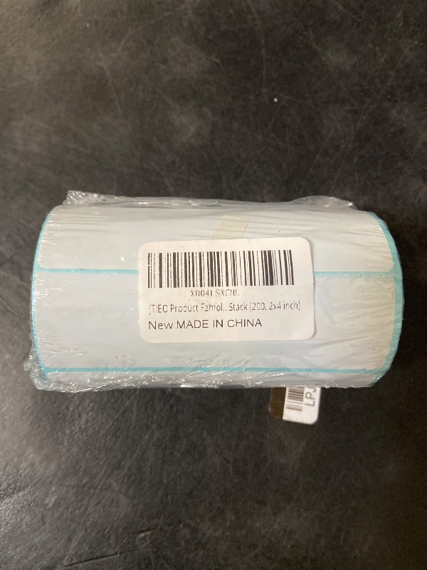 Photo 1 of 4" x 2" Direct Thermal Labels, Permanent Adhesive Barcode Shipping Labels & Compatible with Rollo, Zebra and Other Desktop Printers (1 Roll, 200 Labels)
