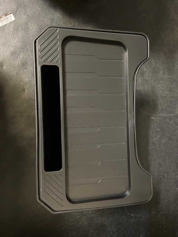 Photo 1 of Backseat Car Organizer and Trash Bin Center Console Storage Box for Cars Suvs and Trucks Vehicle Trash Container and Backseat Storage Holder