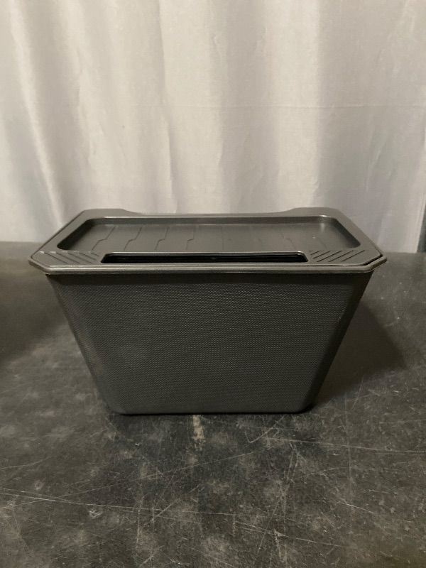 Photo 1 of Backseat Car Organizer and Trash Bin Center Console Storage Box for Cars Suvs and Trucks Vehicle Trash Container and Backseat Storage Holder
