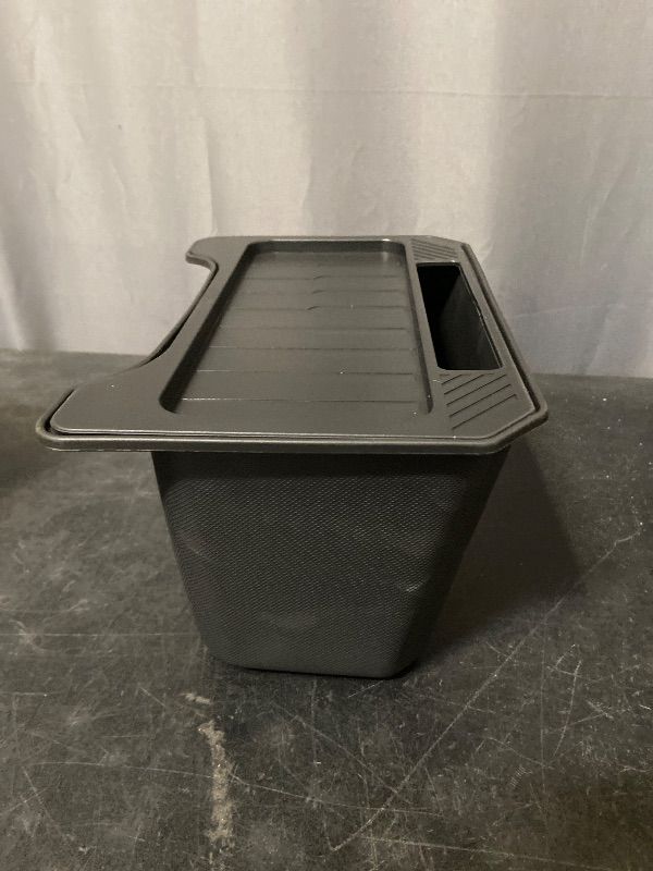 Photo 1 of Backseat Car Organizer and Trash Bin Center Console Storage Box for Cars Suvs and Trucks Vehicle Trash Container and Backseat Storage Holder