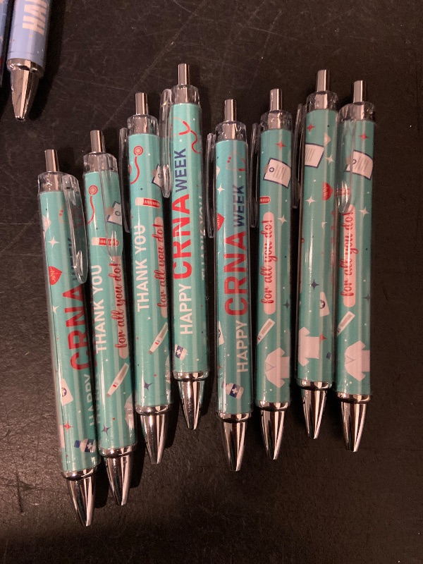 Photo 1 of 24 Pcs CRNA Anesthesiologist Gifts Nurse Anesthesia Appreciation Ballpoint Pen Bulk CRNA Week Thank You Gift Black Ink Retractable Ballpoint Pen for Anesthesiologist Nurse Doctor Retirement favors