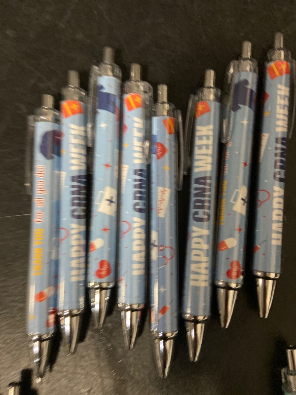 Photo 1 of 24 Pcs CRNA Anesthesiologist Gifts Nurse Anesthesia Appreciation Ballpoint Pen Bulk CRNA Week Thank You Gift Black Ink Retractable Ballpoint Pen for Anesthesiologist Nurse Doctor Retirement favors