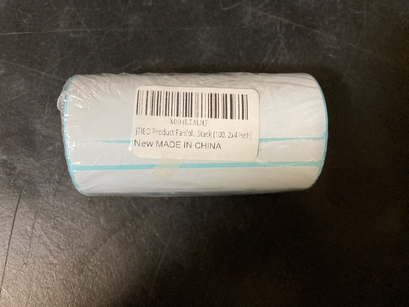 Photo 1 of 4" x 2" Direct Thermal Labels, Permanent Adhesive Barcode Shipping Labels & Compatible with Rollo, Zebra and Other Desktop Printers (1 Roll, 100 Labels)