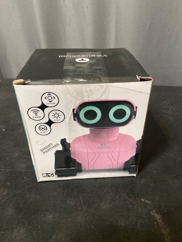 Photo 1 of GILOBABY Remote Control Robot Toy for Kids 3-5 Years, Flashing LED Eyes, Dancing and Flexible Moves, Auto Demo Mode, Gift for Girls (Pink)