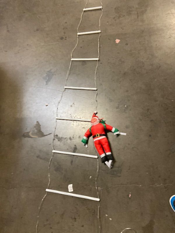 Photo 1 of Christmas Ladder Lights with Santa Claus, 248 LED Rope Ladder Light, 8 Lighting Modes & 6H Timer, Waterproof Xmas Decorations Light for Indoor Outdoor, Yard, Porch, Wall, Christmas Tree Decor
