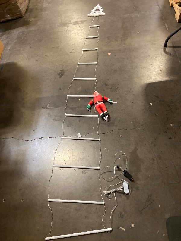 Photo 1 of Christmas Ladder Lights with Santa Claus, 248 LED Rope Ladder Light, 8 Lighting Modes & 6H Timer, Waterproof Xmas Decorations Light for Indoor Outdoor, Yard, Porch, Wall, Christmas Tree Decor
