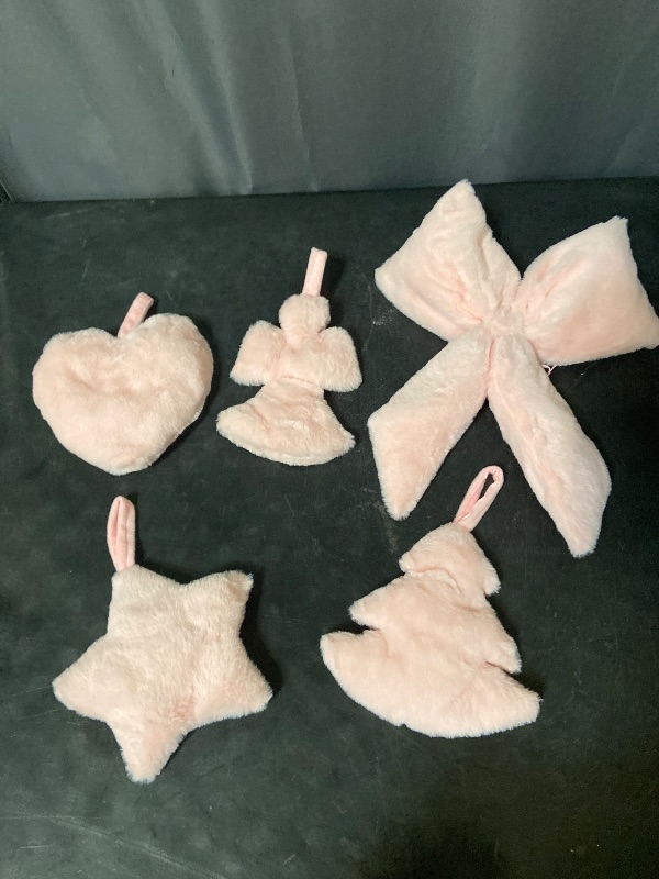Photo 1 of Christmas Decorations Pink Butterfly Knot Cloth Fabric Wedding Celebration Christmas Tree Hanging Ornaments Arrangement
