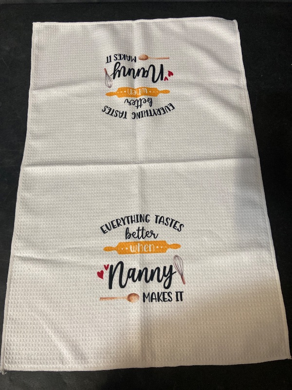 Photo 1 of Funny Kitchen Dish Cloth Everything tastes better when Nanny makes it and Memories Dish Towels