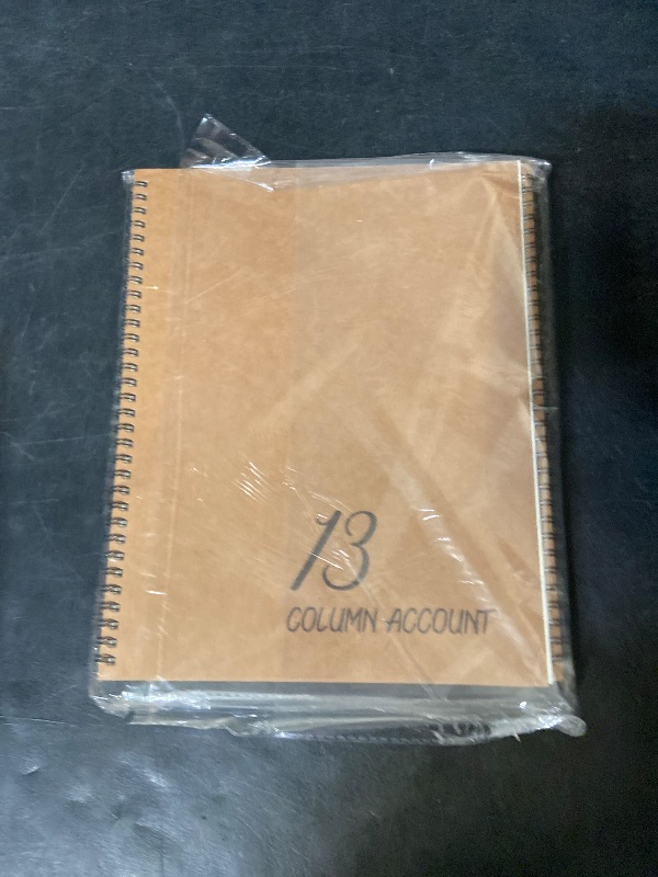 Photo 1 of 8PK 13 Column Ledger Book 8.5 * 11inch Account Book Notebook Columnar Pad Columnar Pad 13 Columns Premium Analysis Pad Kraft Paper Cover 100 Pages for Personal Use Small Business(50 Sheet)
